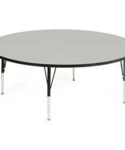 Correll, Inc. Round Adjustable Height Activity Kids School Table, 60" dia. X 19" to 29", Melamine Laminate Top