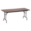 Correll, Inc. Rectangle Commerical Folding Utility Table, 30" W, 60" L, 29" H, High Pressure Laminate Top, Walnut