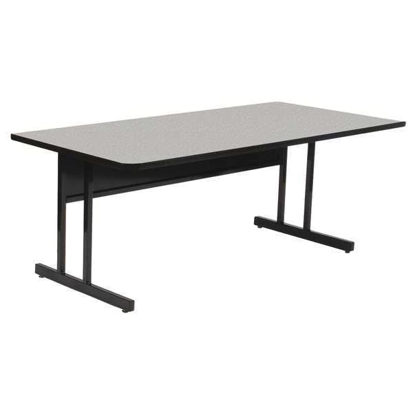 Correll, Inc. Rectangle Computer or Training Desk Height Work Station, 24" X 48" X 29", Melamine Laminate Top