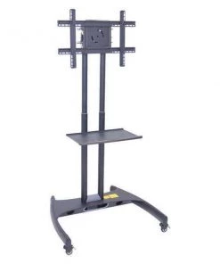 Luxor Height Adj, Flat Panel Cart, w/Shelf