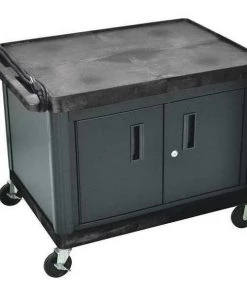 Luxor AV Cart, with Locking Cabinet 27"H
