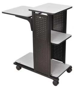Luxor Mobile Presentation Stand, With, 4 Shelves
