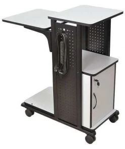 Luxor Presentation Cart, (4) Shelves, Cabinet