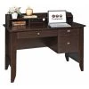 Onespace Executive Desk, 21-1/2" D, 47-1/4" W, 36-1/4" H, Espresso, Wood Grain Melamine