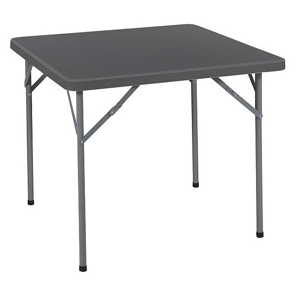 Iceberg Square Folding Table, 34 in W, 34 in L, 30 in H, Charcoal - Image 2