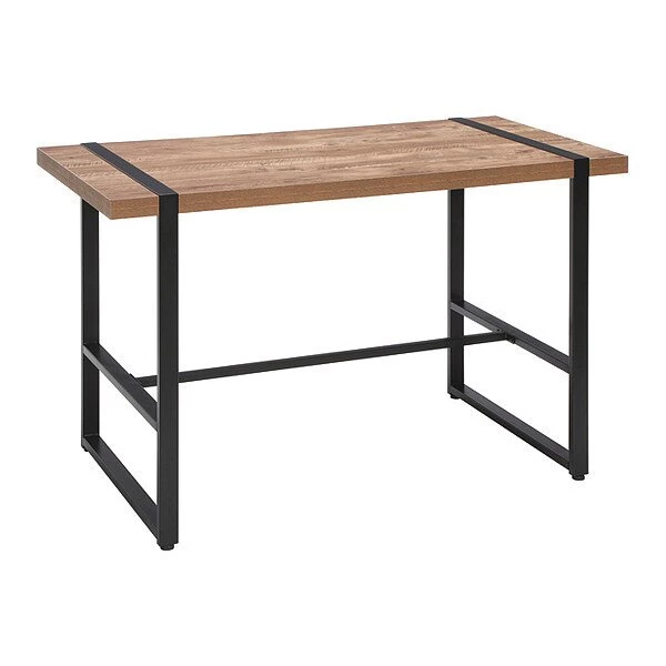 Ofm Computer Desk, 23.62" D, 47.24" W, 29" H, Silver/Walnut, Melamine Laminate