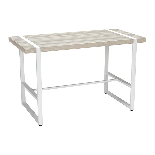 Ofm Computer Desk, 23.62" D, 47.24" W, 29" H, White/Gray Teak, Melamine Laminate