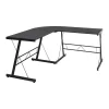 Essentials By Ofm L Shaped Desk, 59.06" D, 59.06" W, 29" H, Black, Melamine Laminate