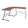 Essentials By Ofm L Shaped Desk, 59.06" D, 59.06" W, 29" H, Silver/Walnut, Melamine Laminate