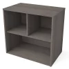 Bestar Storage Desk, 18.2" D, 30.1" W, 28-1/2" H, Bark Gray, Melamine