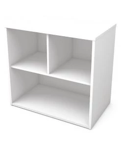 Bestar Storage Desk, 18.2" D, 30.1" W, 28-1/2" H, White, Melamine
