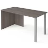 Bestar Rectangle Table Desk, 29.3" X 59.3" X 29.6", Laminate Top, Bark Grey