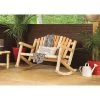 Bestar Settee Rocker, Wht Cedar, Ntrl Cedar, 4ft