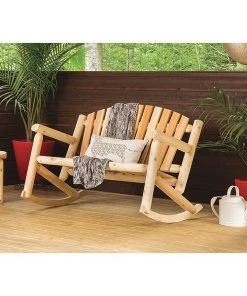 Bestar Settee Rocker, Wht Cedar, Ntrl Cedar, 4ft