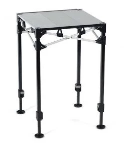 E-Z Up Rectangle Instant Table System, 24" W, 24" L, Aluminum Top, Silver