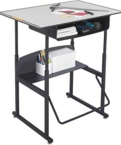 Safco Alphabetter Stand-Up Desk, 36" x 24", Grey