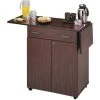 Safco Service Cart, Mahogany