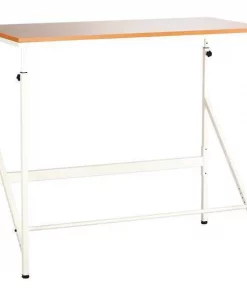 Safco Standing Desk, 24" D, 48" W, 38" to 50" H, Cream (Base)
