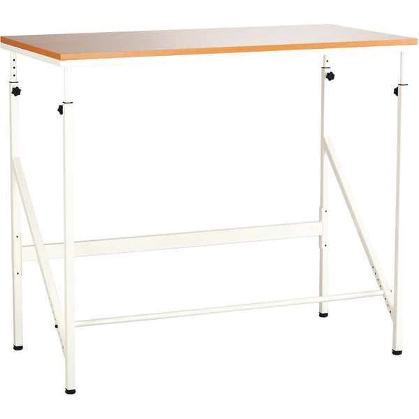 Safco Standing Desk, 24" D, 48" W, 38" to 50" H, Cream (Base)