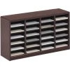 Safco Literature Organizer, Wood, 24 Compartment