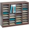 Safco Literature Organizer, Wood, 36 Compartment