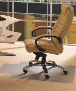 Cleartex Advantagemat Chair Mat 45"x53", Traditional Lip Shape, for Carpet
