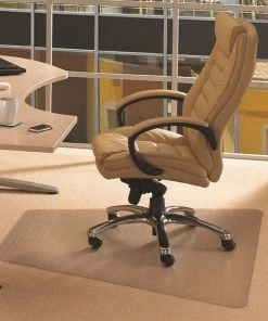 Cleartex Advantagemat Chair Mat 48"x60", Traditional Lip Shape, Clear, for Carpet