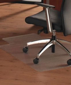 Cleartex Unomat Chair Mat 48"x53", Traditional Lip Shape, for Hard Floor/Carpet