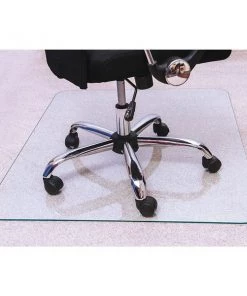 Glaciermat Glass Chair Mat 36"x48", Rectangular Shape, Clear, for Hard Floor/Carpet