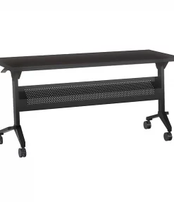 Safco Rectangle Table Top, 60" W, 24" L, Mocha Top, MDF, Laminate