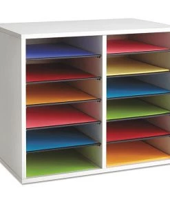 Safco Fiberboard Literature Sorter, 12 Sections