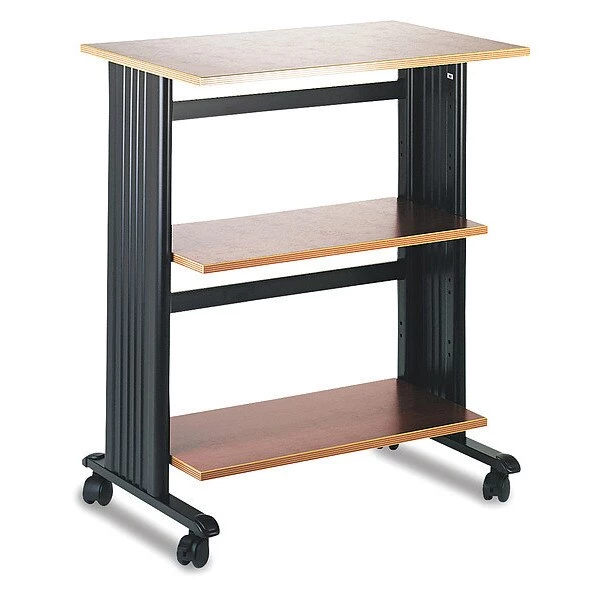 Safco PVC Laminate; Steel Muv Mobile Machine Cart, 3-Shelf, 29-1/2wX, 2 Shelves