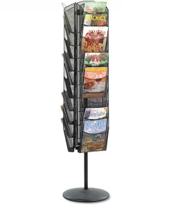 Safco Onyx Mesh Rotating Magazine Display, 30 C
