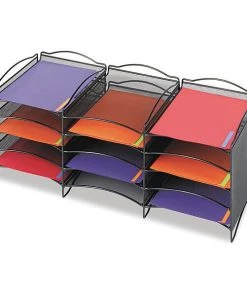 Safco Onyx Steel Mesh Lliterature Sorter, 12 Co