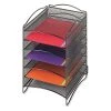 Safco Onyx Steel Mesh Lliterature Sorter, Six C