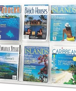 Safco Reveal Clear Literature Displays, 6 Compa