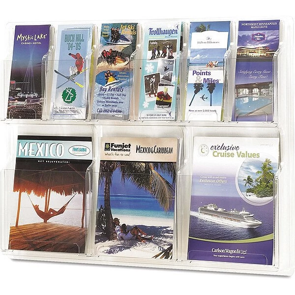 Safco Reveal Clear Literature Displays, Nine Co