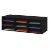 Durham Mfg Opening Horizontal Literature Rack, 9 openings, black
