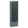Durham Mfg Vertical Con-tur Literature Rack, 11 pockets, gray