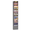 Durham Mfg Vertical Con-tur Literature Rack, 20 pockets, gray