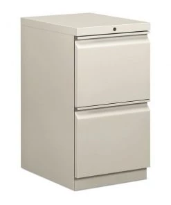 Basyx Pedestal, 28"H, 2 Drawer, Gray