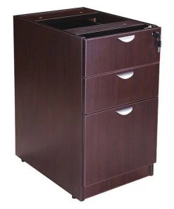 Boss Deluxe Pedestal-Full, Box/Box/File, 15.5"Wx22"D, Mocha