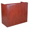 Boss Reception Desk, 48" W, Cherry Laminate Base, Cherry Laminate Frame, Wood