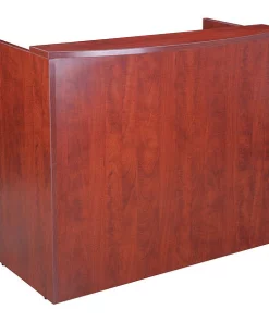 Boss Reception Desk, 48" W, Cherry Laminate Base, Cherry Laminate Frame, Wood