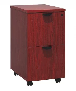 Boss Mobile Pedestal, File/File Mahogany, 16"x22"x29.5"H