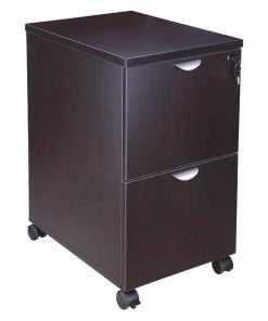 Boss Mobile Pedestal, File/File Mocha, 16"x22"x29.5"H