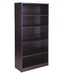Boss Bookcase, 31"W X14"D X 65.5"H, Mocha