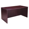 Boss Desk Shell, 60"Wx30"D, Mahogany