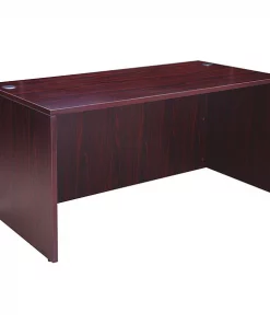 Boss Desk Shell, 60"Wx30"D, Mahogany