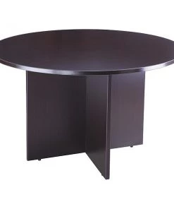 Boss Round Table, 47", Mocha